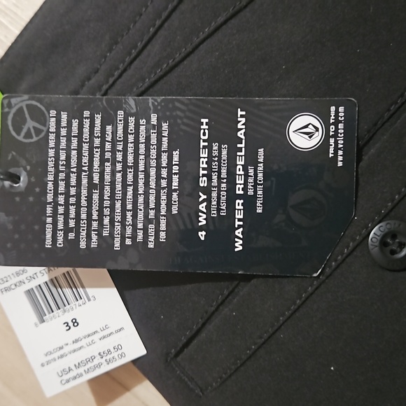 NWT Men's Volcom Surf and Turf Board Shorts aka "Frickn SNT STATIC 2" sz 38x20 - Picture 4 of 8